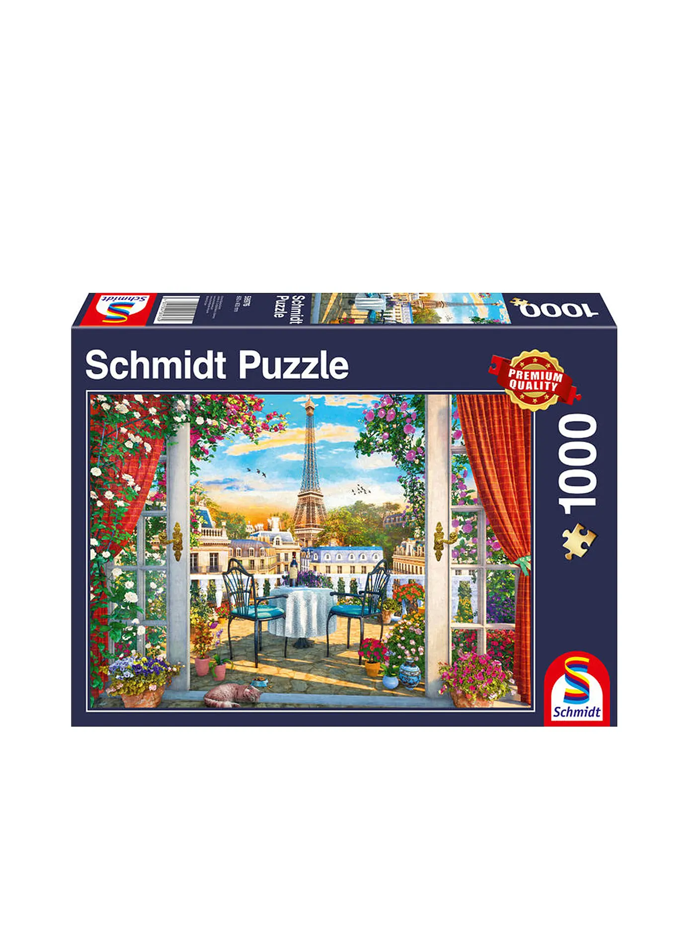 SCHMIDT-SPIELE | Puzzle Terrasse in Paris 1000 Teile | 